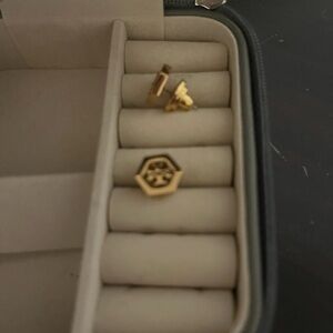 Tory Burch gold miller stud earrings